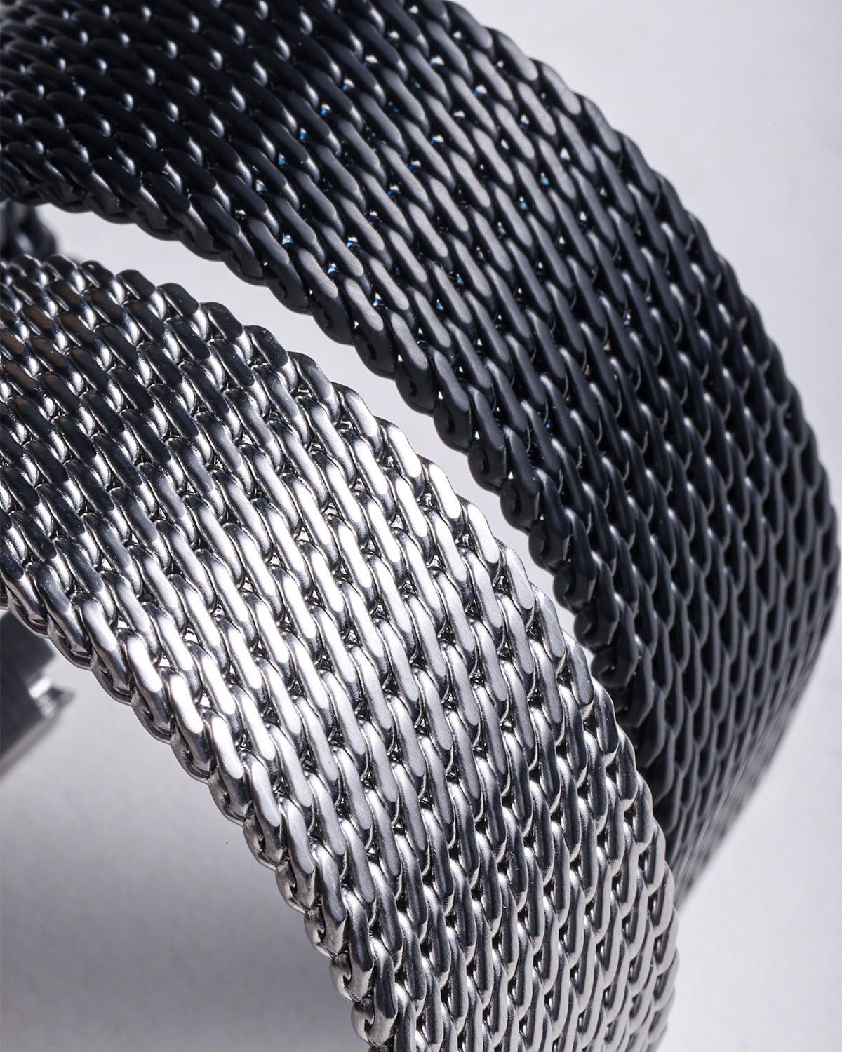 Masar 18mm Zilver Milanese mesh horlogeband met snelsluiting 18 mm LR zilver Masar 18mm Zilver Milanese mesh horlogeband met snelsluiting 18 mm LR zilver