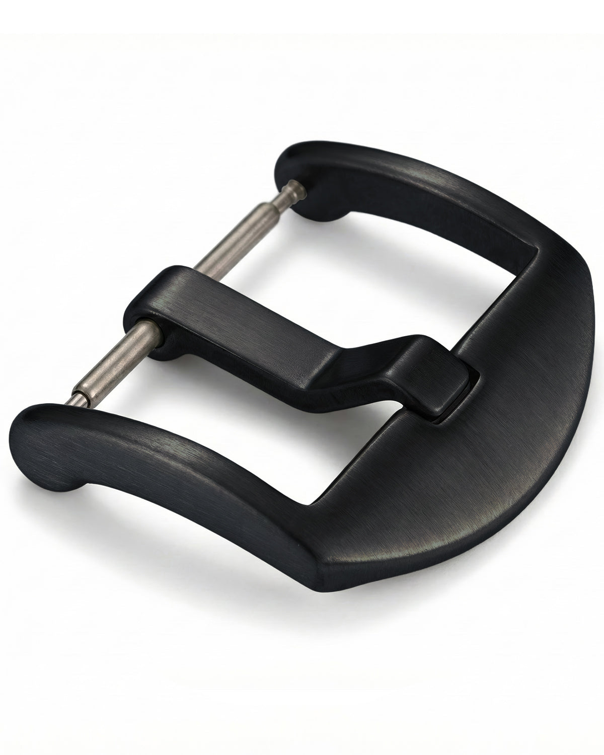 Black 316L Stainless Steel Watch Tang Buckle - Heavy Duty Square | Matte Brushed Finish