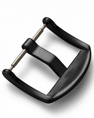 Black 316L Stainless Steel Watch Tang Buckle - Heavy Duty Square | Matte Brushed Finish