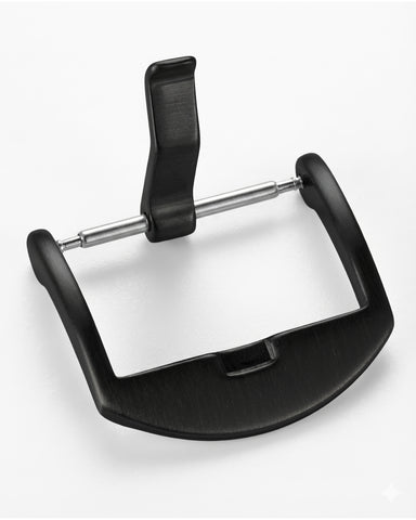 Black 316L Stainless Steel Watch Tang Buckle - Heavy Duty Square | Matte Brushed Finish