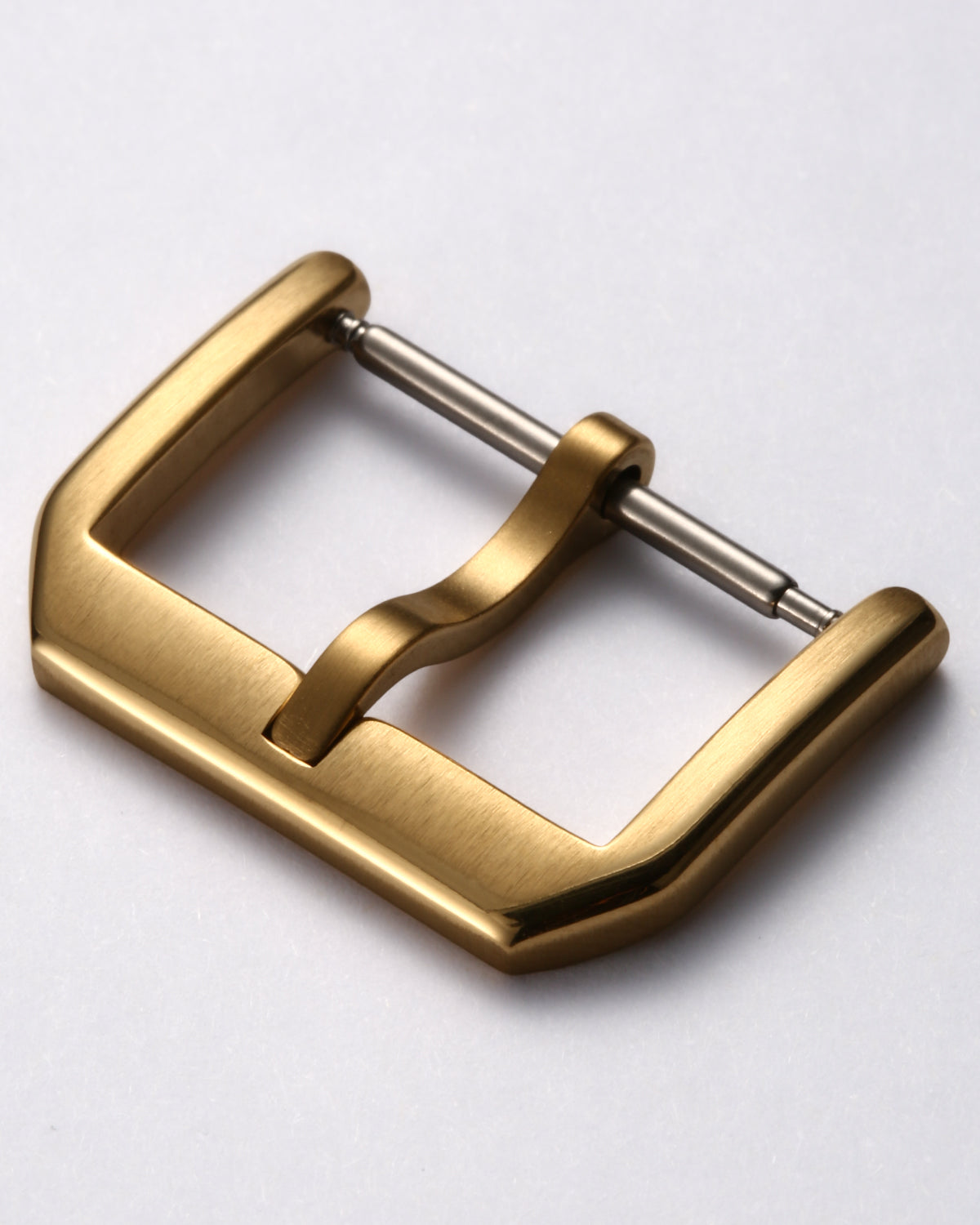 Gold Classic Slim 316L Stainless Steel Pin Buckle | Brushed & Polished Mix