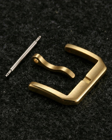 Gold Classic Slim 316L Stainless Steel Pin Buckle | Brushed & Polished Mix