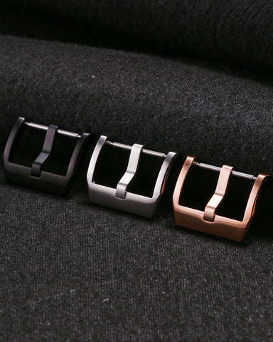 Rose Gold Premium Reinforced 316L Stainless Steel Watch Buckle | Brushed & Polished Mix Finish