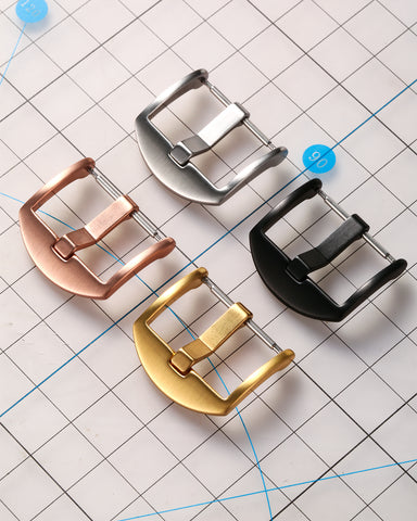 Rose Gold 316L Stainless Steel Watch Tang Buckle - Heavy Duty Square | Matte Brushed Finish