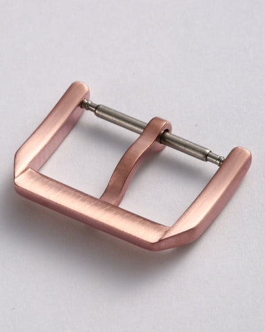 Rose Gold Classic Slim 316L Stainless Steel Pin Buckle | Brushed & Polished Mix