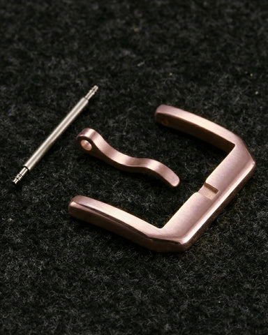 Rose Gold Classic Slim 316L Stainless Steel Pin Buckle | Brushed & Polished Mix