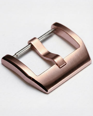 Rose Gold Premium Reinforced 316L Stainless Steel Watch Buckle | Brushed & Polished Mix Finish