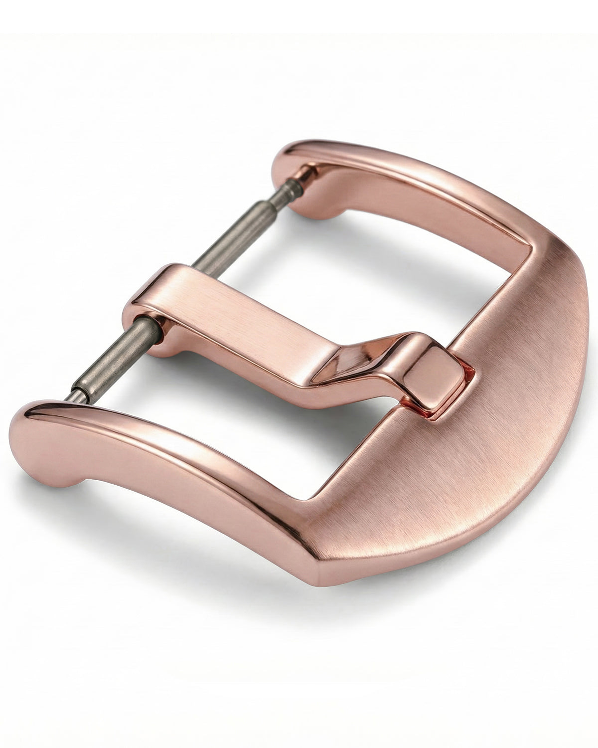 Rose Gold 316L Stainless Steel Watch Tang Buckle - Heavy Duty Square | Matte Brushed Finish