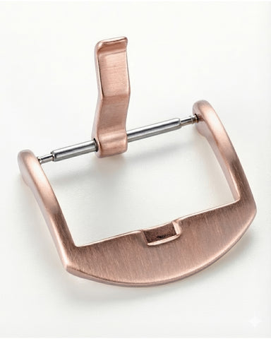 Rose Gold 316L Stainless Steel Watch Tang Buckle - Heavy Duty Square | Matte Brushed Finish
