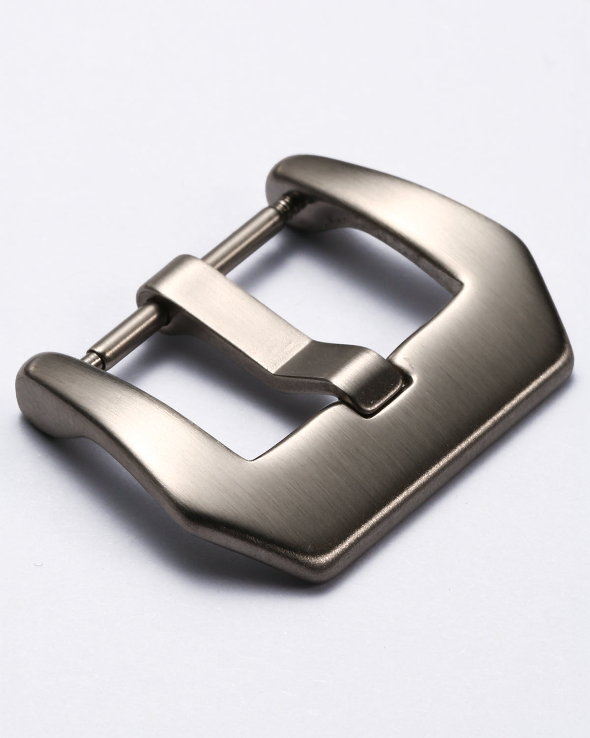 Silver 316L Stainless Steel Large Trapezoid Pre-V Style Watch Buckle  - Heavy Duty | Matte Brushed Finish