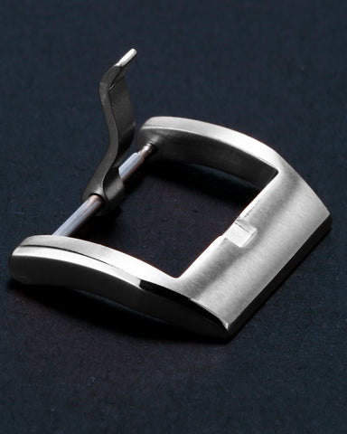 Silver Premium Reinforced 316L Stainless Steel Watch Buckle | Brushed & Polished Mix Finish