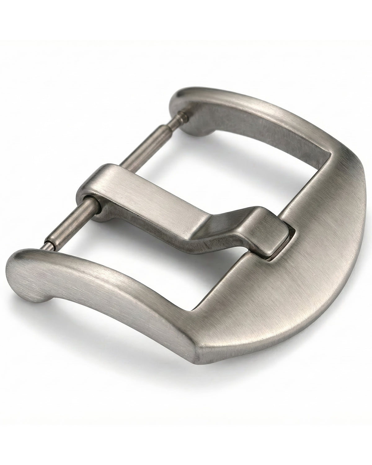 Silver 316L Stainless Steel Watch Tang Buckle - Heavy Duty Square | Matte Brushed Finish