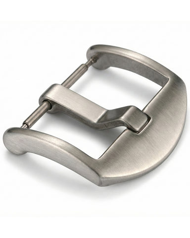 Silver 316L Stainless Steel Watch Tang Buckle - Heavy Duty Square | Matte Brushed Finish