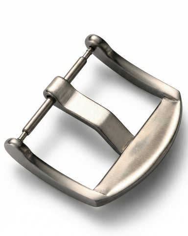 Silver 316L Stainless Steel Watch Tang Buckle - Heavy Duty Square | Matte Brushed Finish