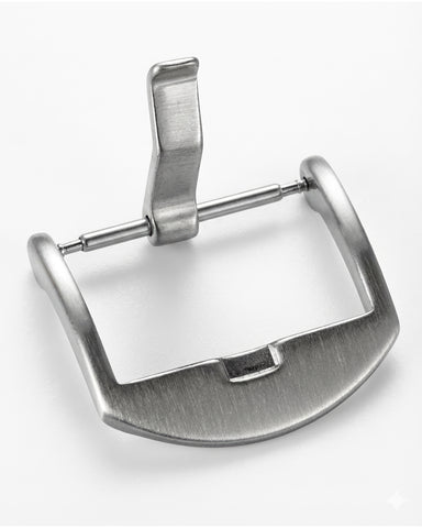 Silver 316L Stainless Steel Watch Tang Buckle - Heavy Duty Square | Matte Brushed Finish