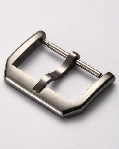 Silver Classic Slim 316L Stainless Steel Pin Buckle | Brushed & Polished Mix