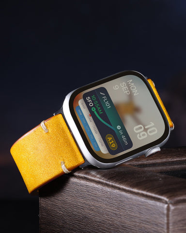 Yellow-Italian-Distressed-Calfskin-iWatch-Straps-2