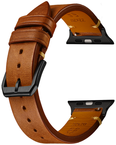 Italian-Soft-Calfskin-iWatch-Straps-Brown-Black