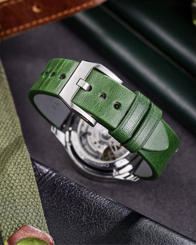 Green-Polished-Contrast-Leather-Strap-3