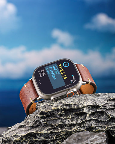 Coffee-Italian-Distressed-Calfskin-iWatch-Straps-2