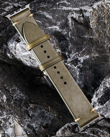 Green-Italian-Distressed-Calfskin-iWatch-Straps-1