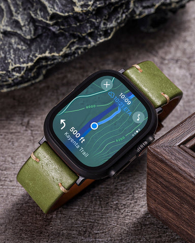 Green-Italian-Distressed-Calfskin-iWatch-Straps-2