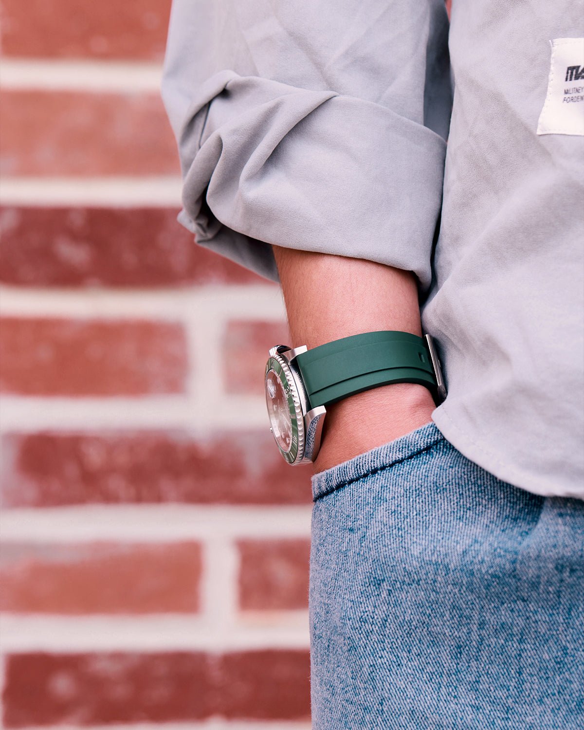 Green-FKM-Rubber-Watch-Strap-3
