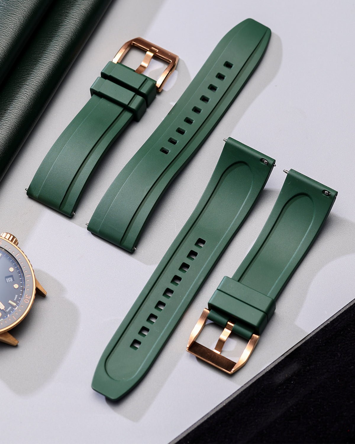 Green-RG-FKM-Rubber-Watch-Strap-1