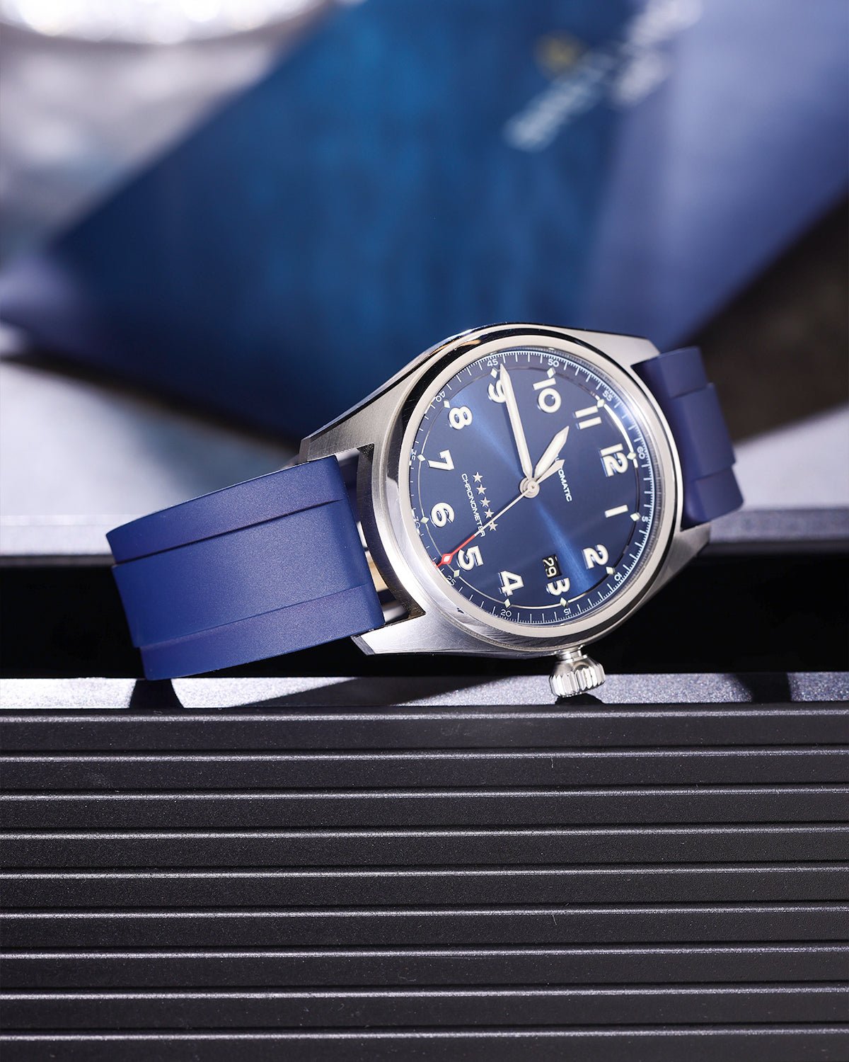 Blue-FKM-Rubber-Watch-Strap-2