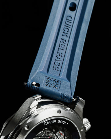 Blue-Woven-Texture-FKM-Rubber-Watch-Straps-3