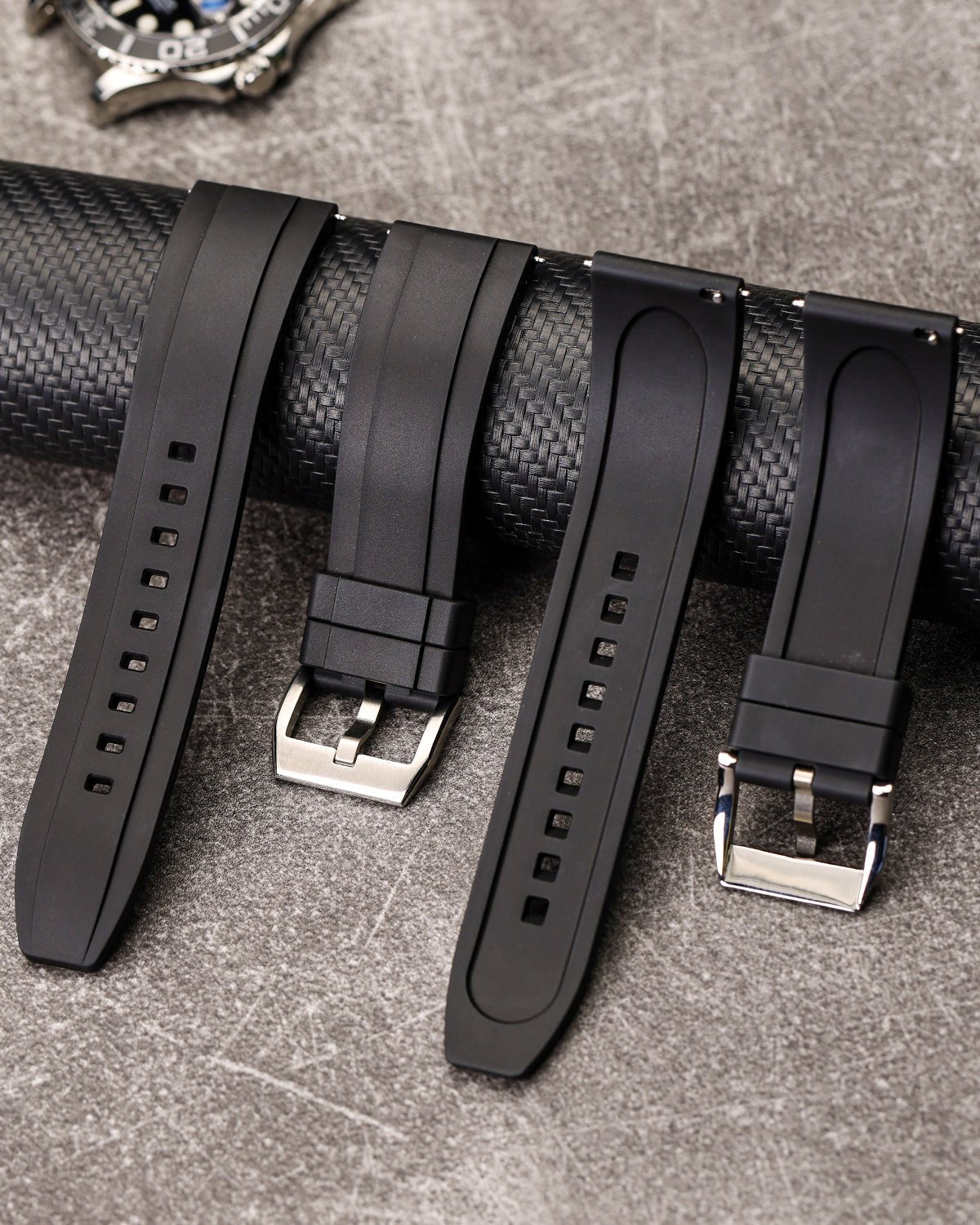 Black-S-FKM-Rubber-Watch-Strap-1
