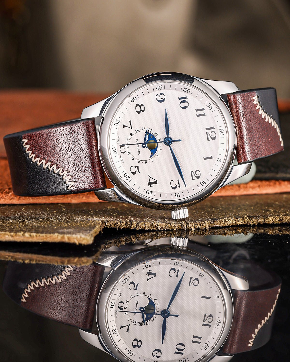 Black-W-Polished-Contrast-Leather-Strap-1