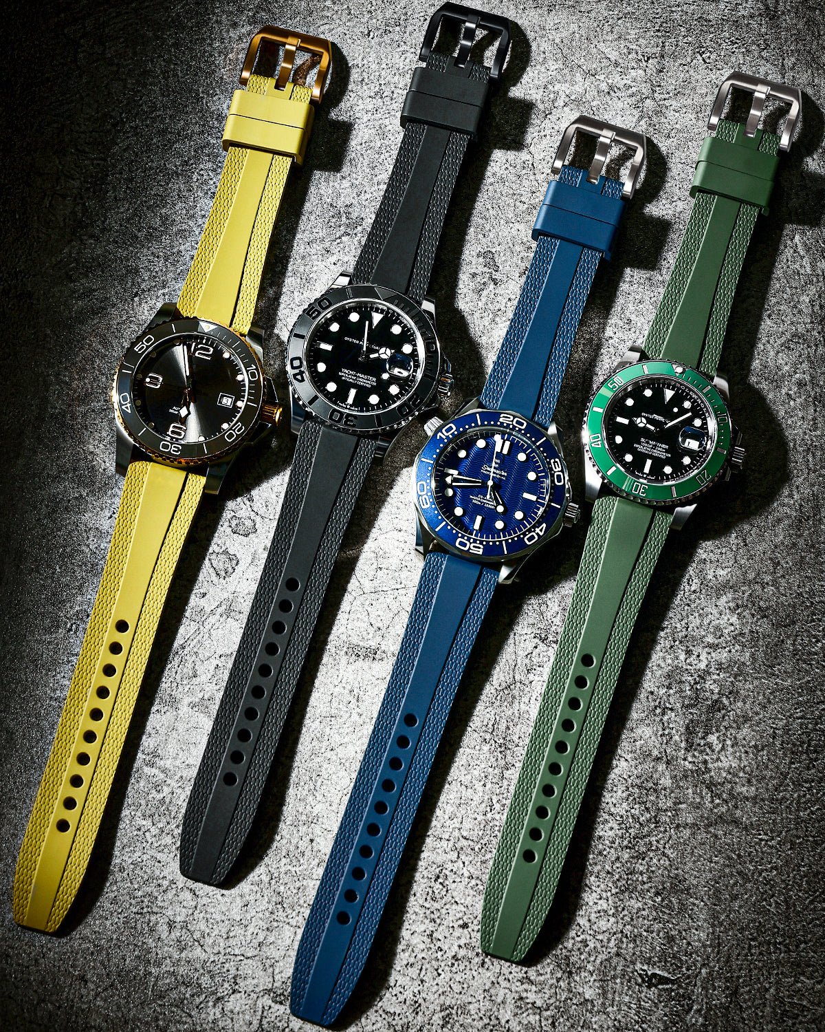 Woven-Texture-FKM-Rubber-Watch-Straps-6