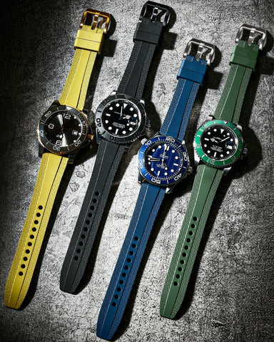 Woven-Texture-FKM-Rubber-Watch-Straps-6